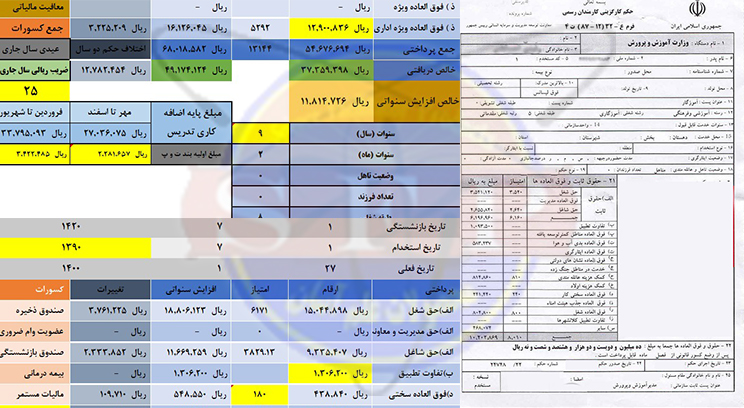 حکم کارگزینی فرهنگیان