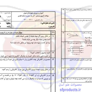 فیزیک یازدهم تجربی-نمونه سوال-مستمر آذرماه - خالدی نیا