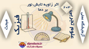 آزمایش اثر زاویه تابش نور بر دما